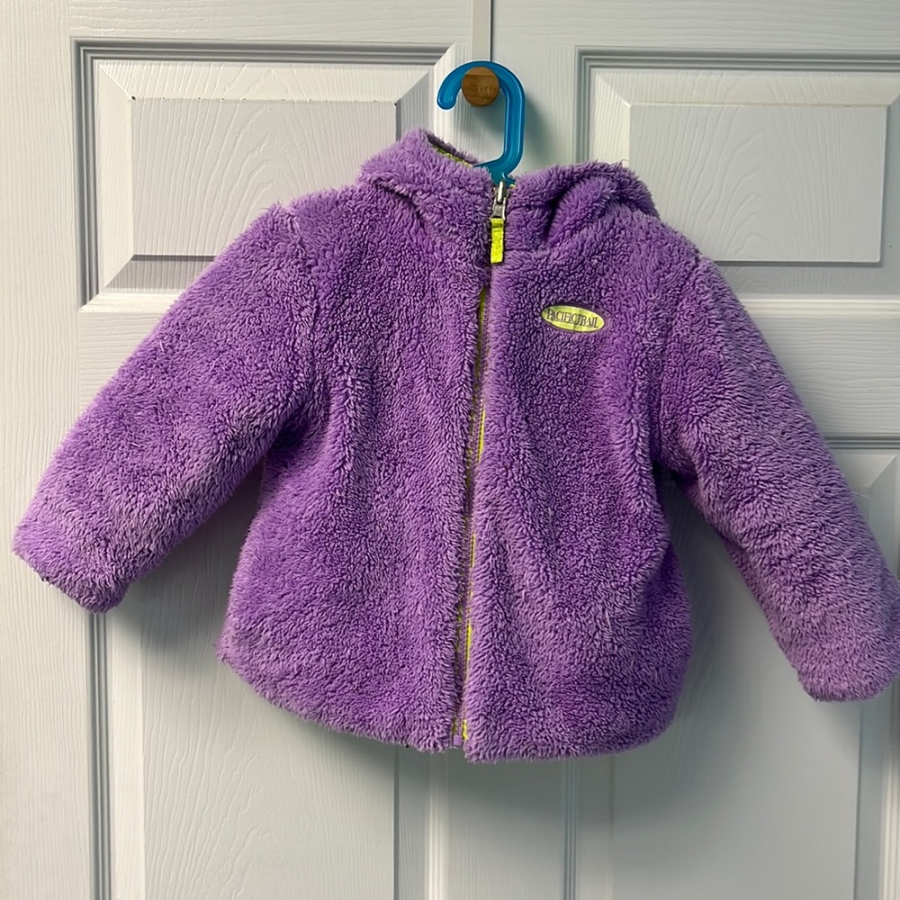 Reversible kids winter coat with hood